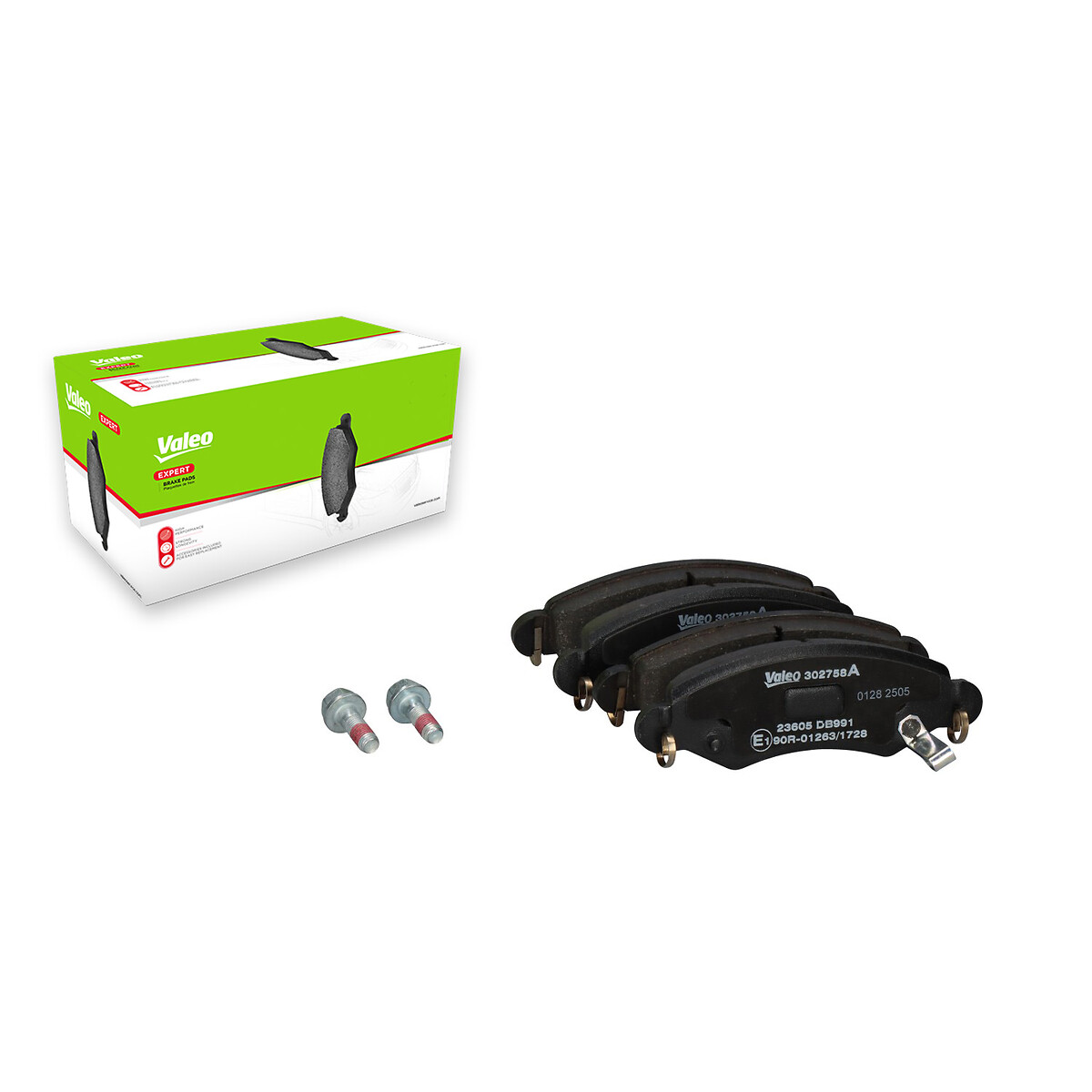 Jeu de 4 plaquettes de frein VALEO ref. 302758A